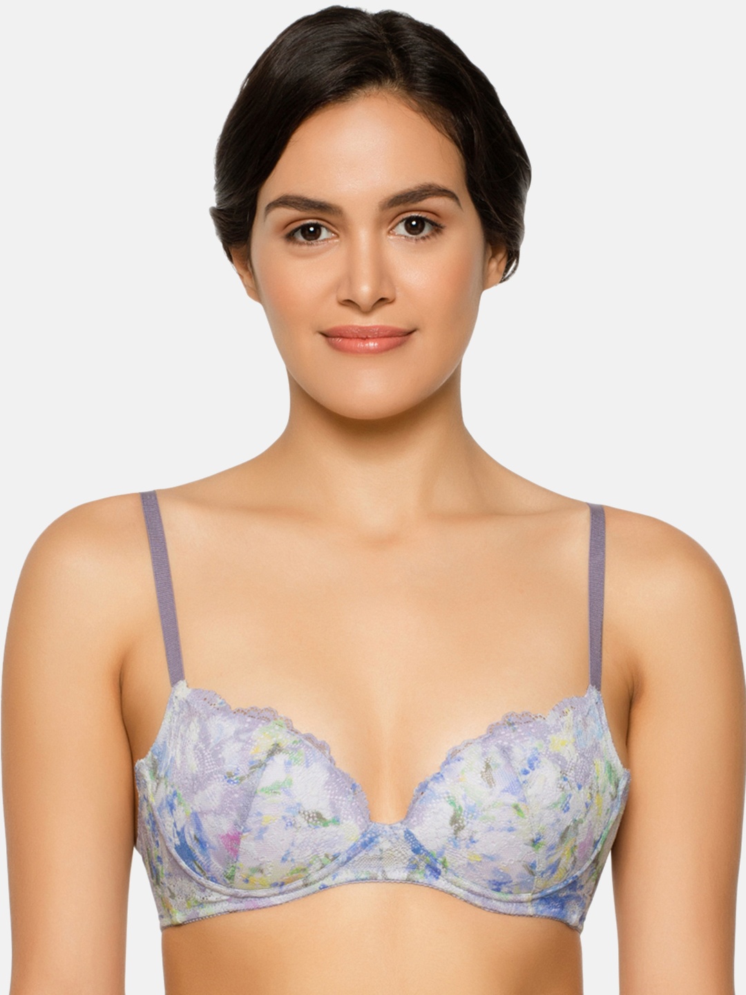 

Wacoal Grey & Blue Lightly Padded Bra