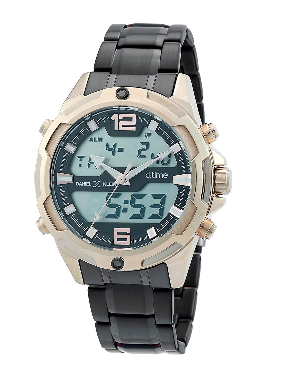 

Daniel Klein Men Black Dial & Black Bracelet Style Straps Analogue and Digital Watch