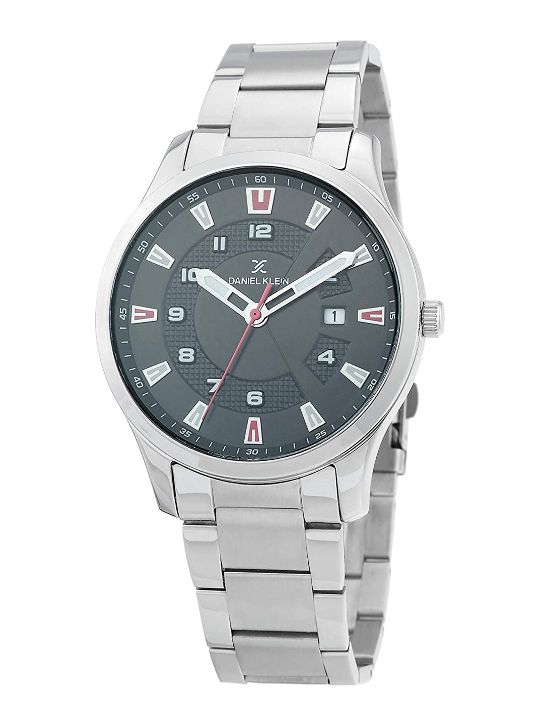 

Daniel Klein Men Black Dial & Silver Toned Bracelet Style Straps Analogue Watch