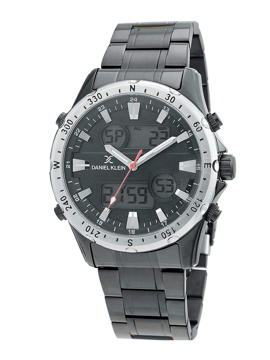 

Daniel Klein Men Black Dial & Black Bracelet Style Straps Analogue and Digital Watch