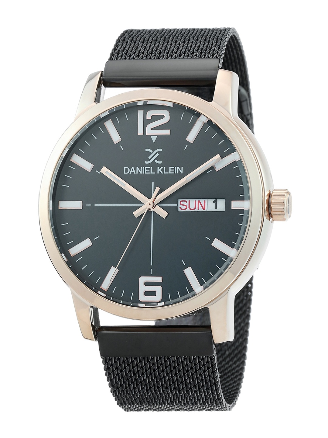 

Daniel Klein Men Black Dial & Black Stainless Steel Bracelet Style Straps Analogue Watch