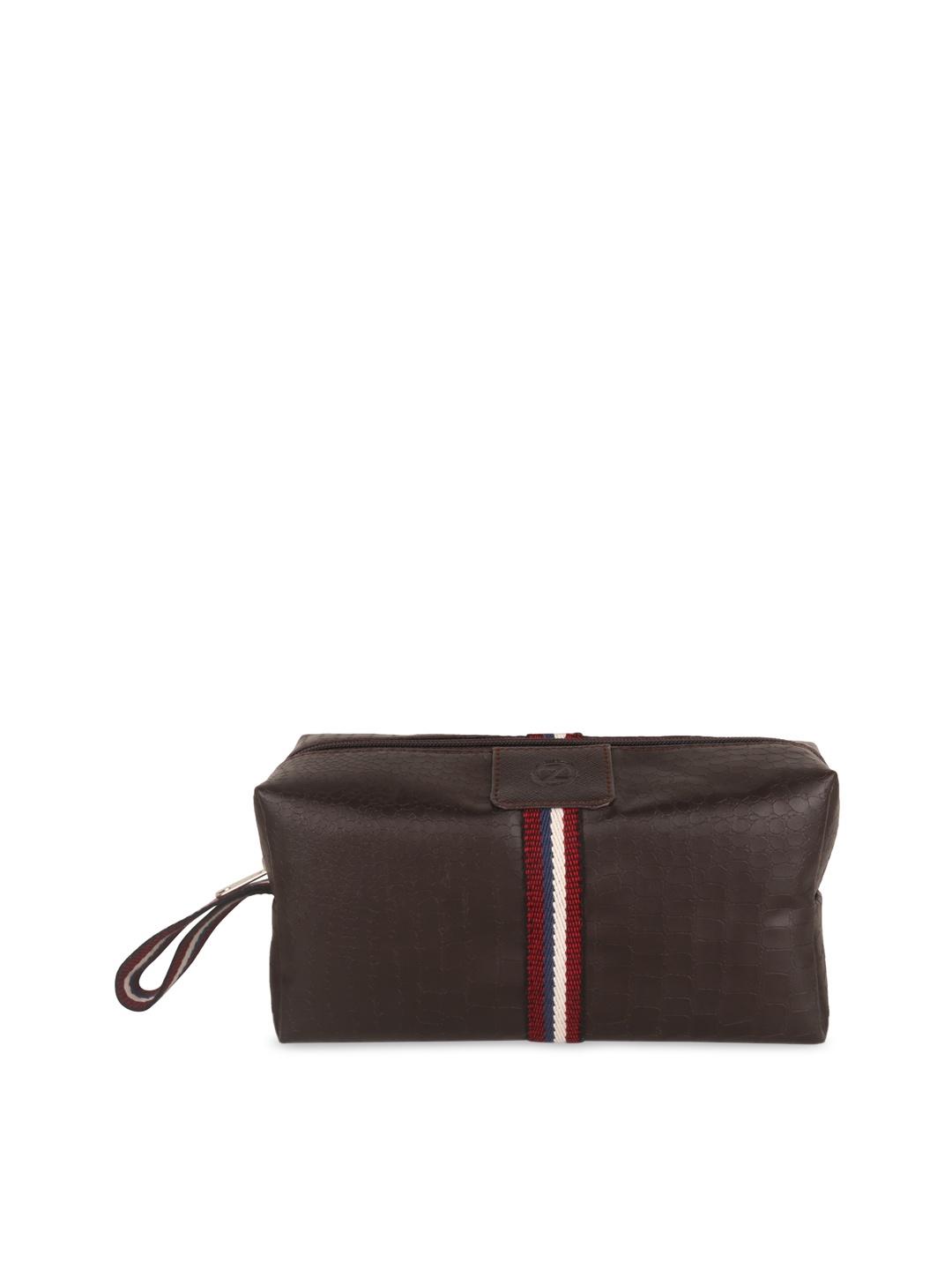 

OsaiZ Brown & Red Solid Multi-Purpose Toiletry Kit