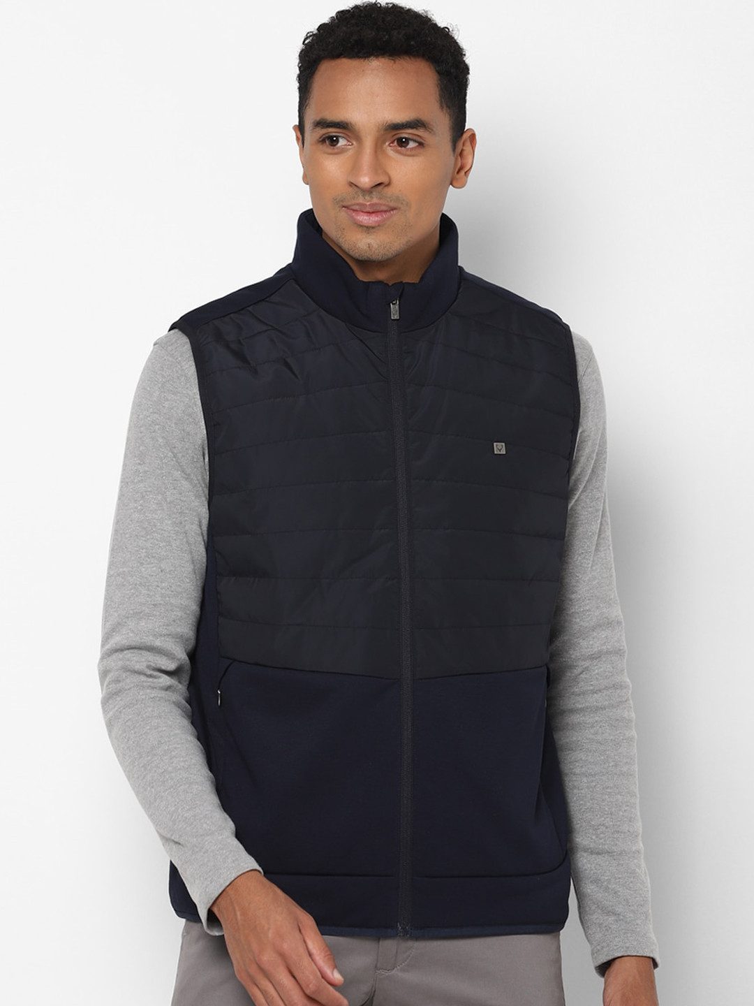 

Allen Solly Men Navy Blue Padded Jacket
