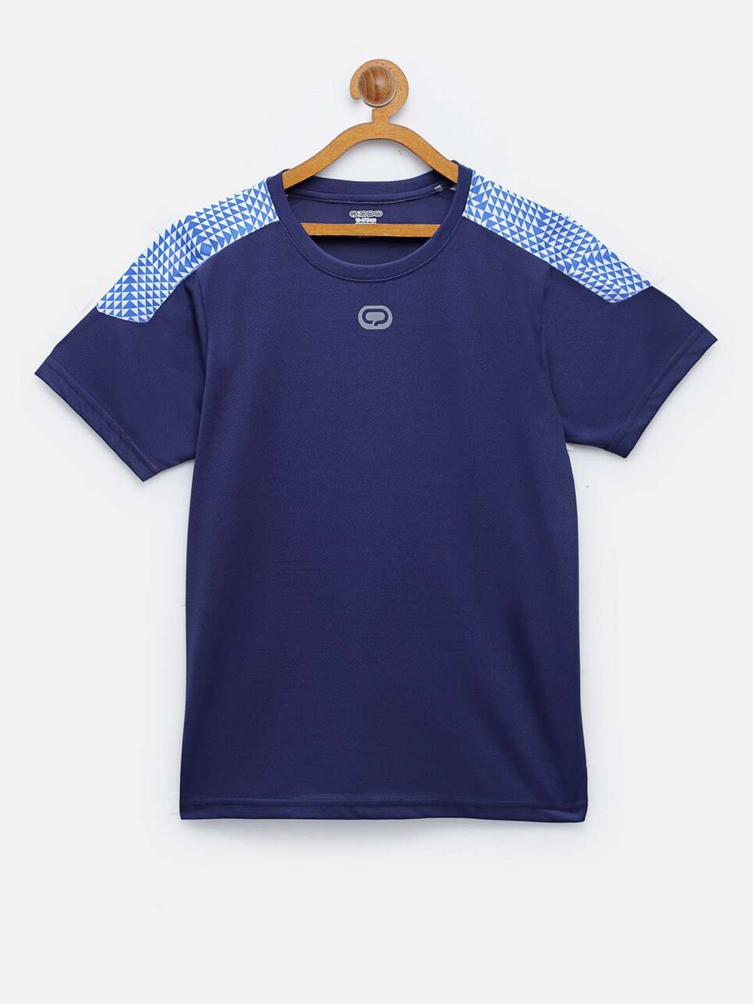 

QIDDO Boys Navy Blue & Blue Applique T-shirt