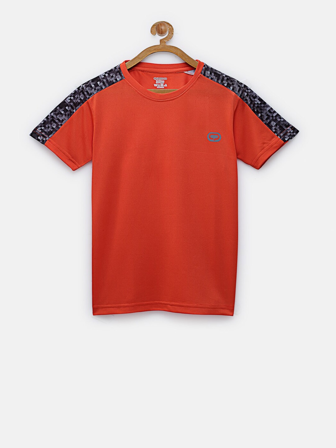 

QIDDO Boys Orange & Grey Applique T-shirt