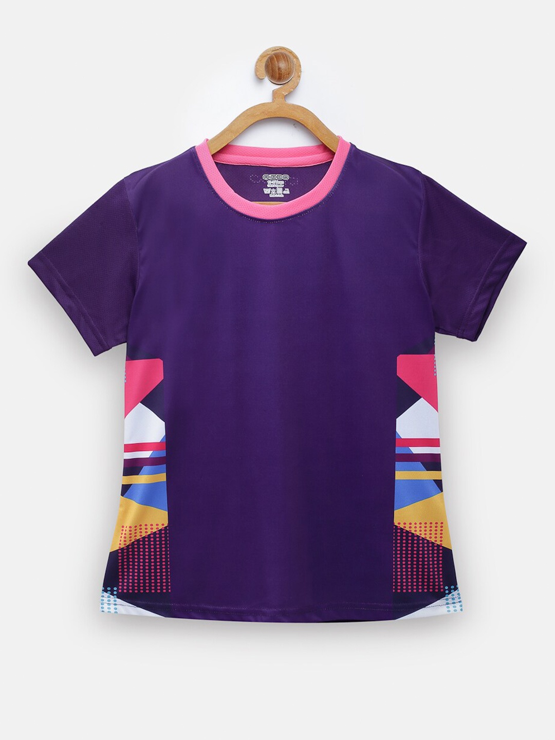 

QIDDO Girls Purple Printed T-shirt