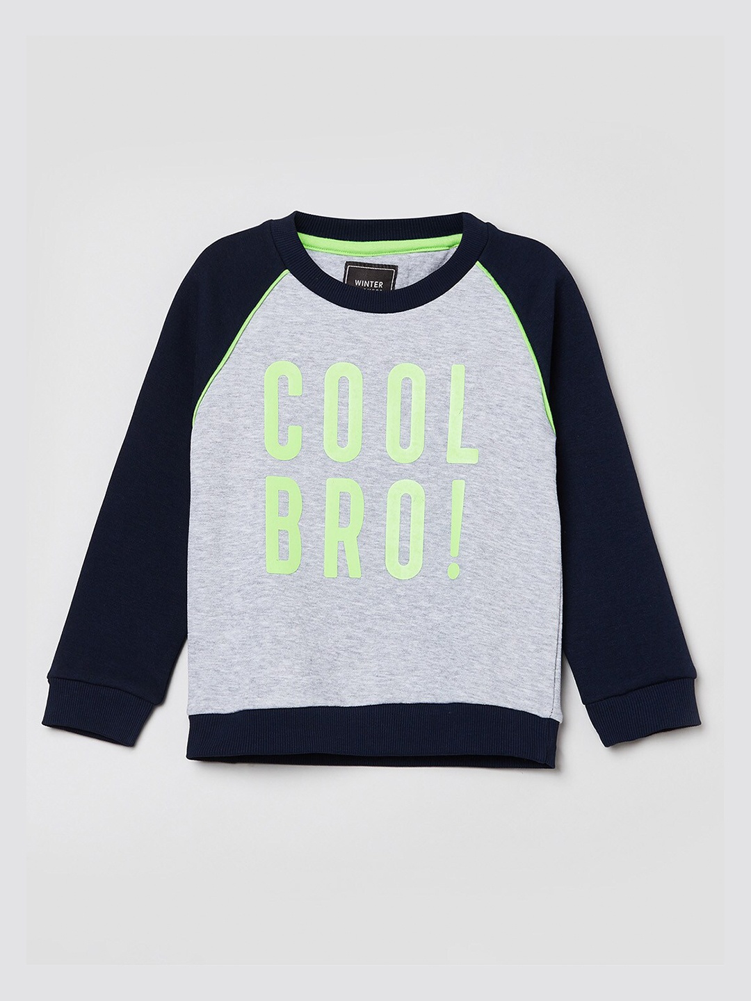 

max Boys Grey Printed Sweatshirt