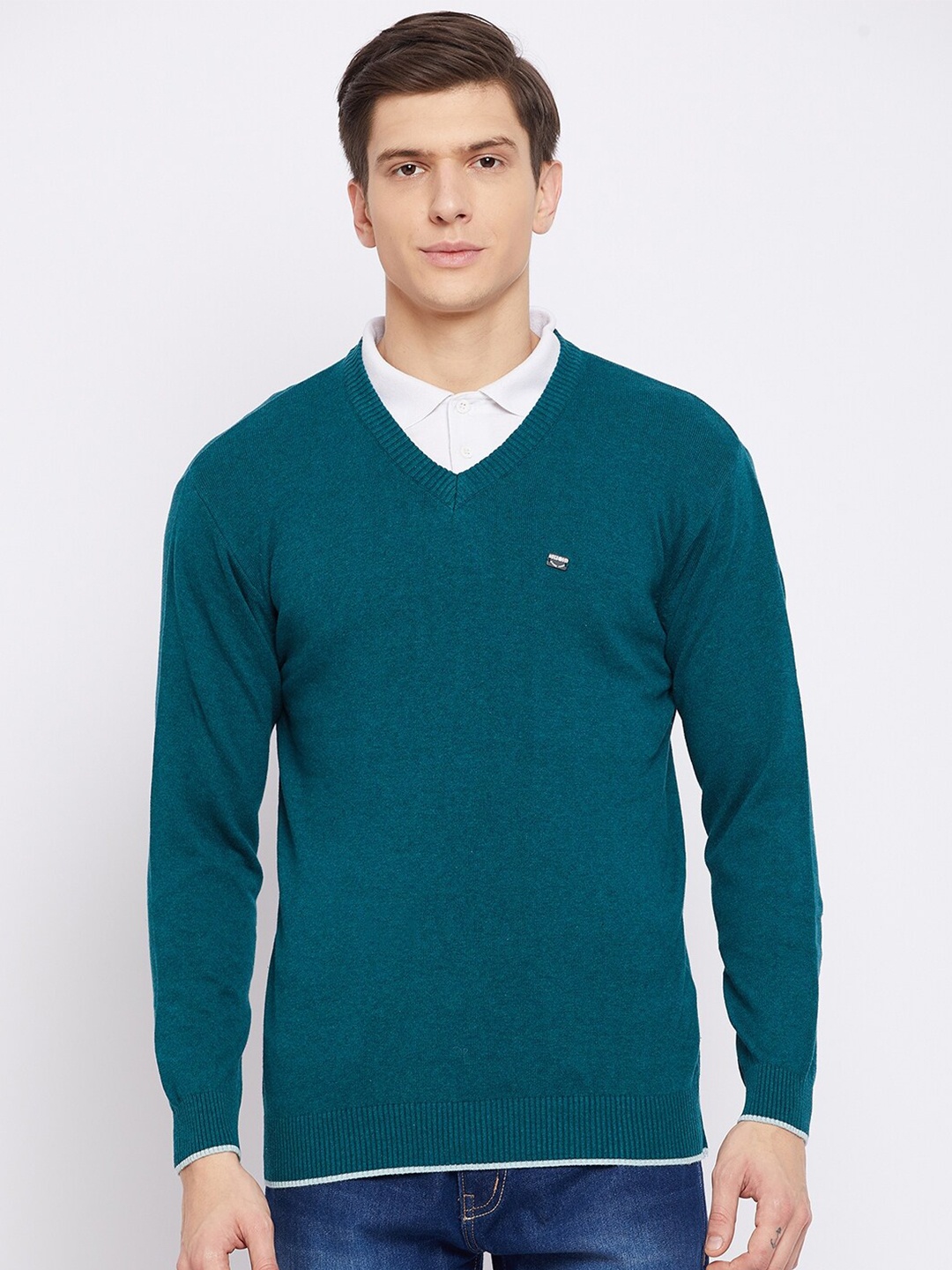 

Duke Men Blue Wool Pullover