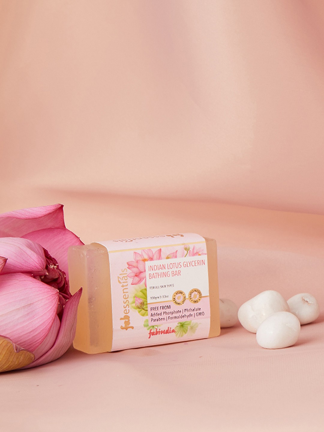 

Fabindia Fabessentials Indian Lotus Glycerin Bathing Bar - 100g, Yellow