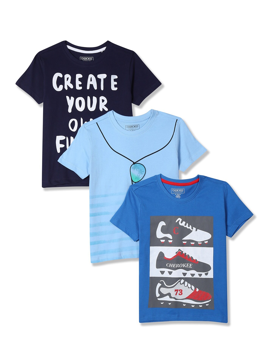 

Cherokee Boys Blue 3 Printed T-shirt