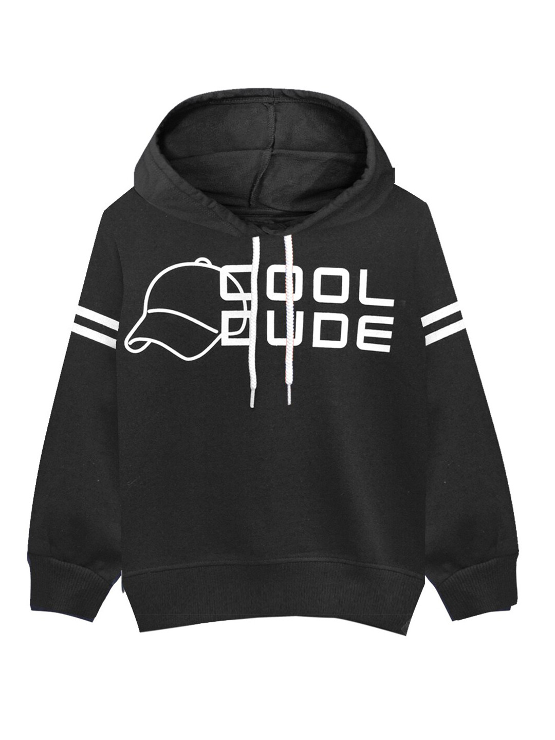 

A.T.U.N. Boys Black Printed Hooded Sweatshirt