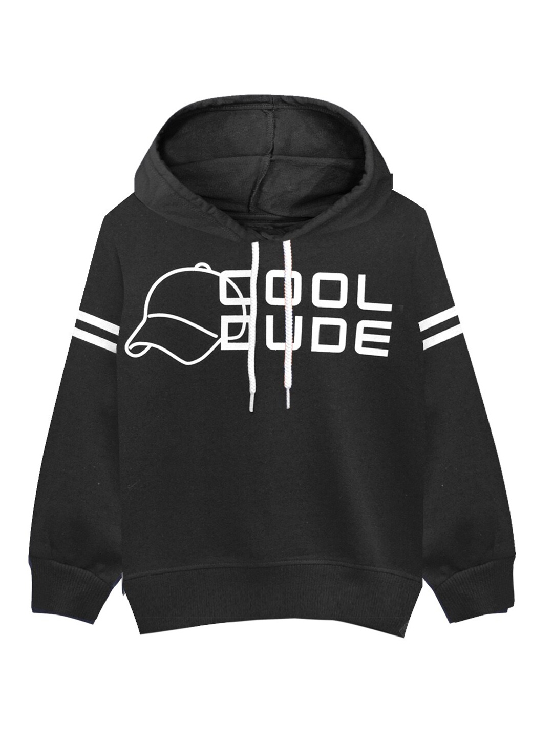 

A.T.U.N. Boys Black Printed Hooded Sweatshirt