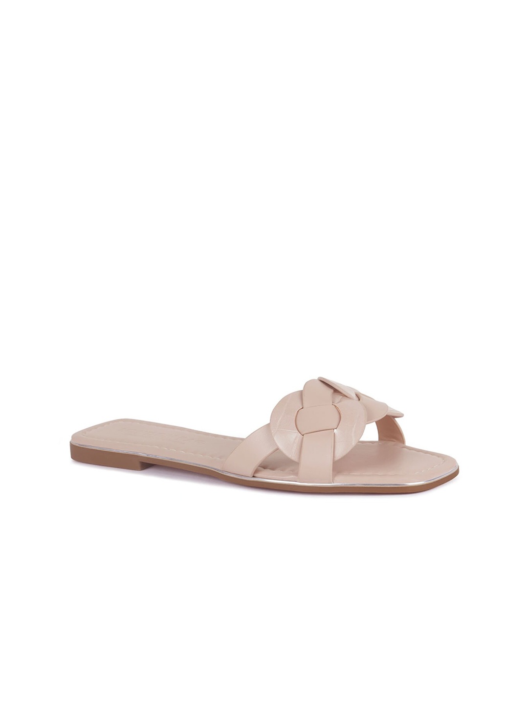

London Rag Women Nude-Coloured Slip On Open Toe Flats