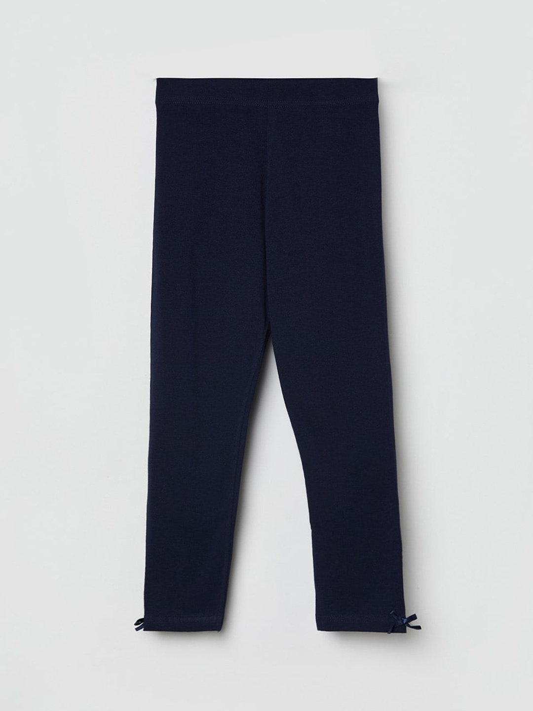 

max Girls Navy Blue Solid Leggings