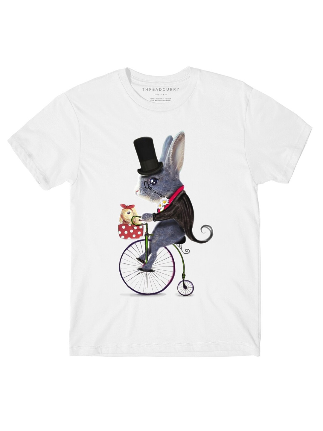 

THREADCURRY Boys White Printed T-shirt