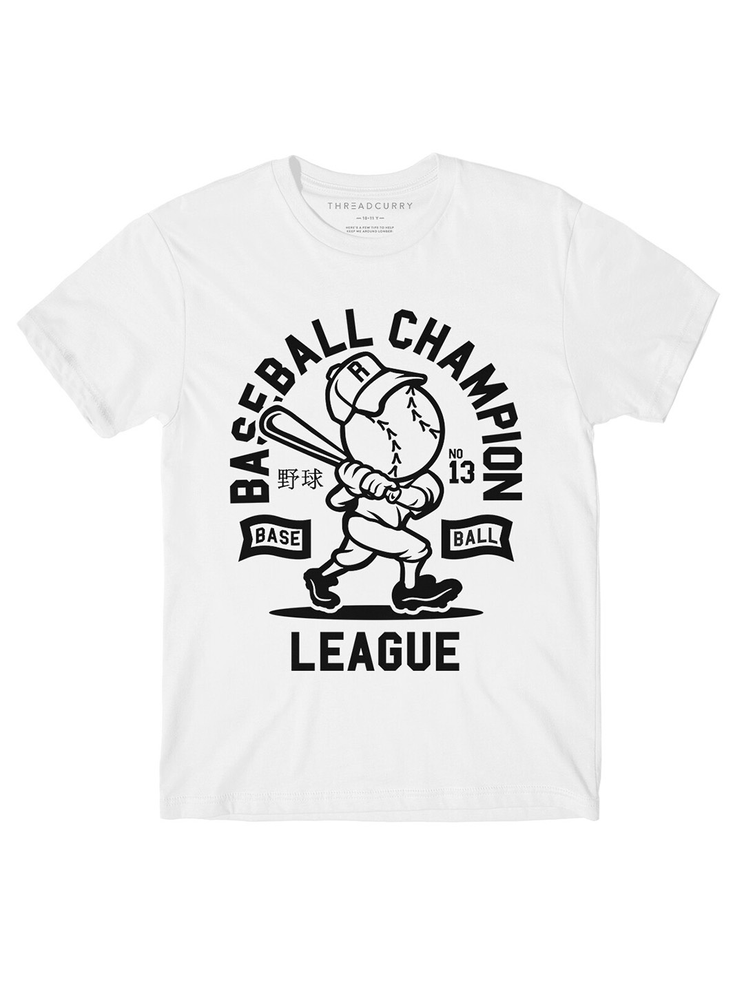

THREADCURRY Boys White Typography Printed T-shirt