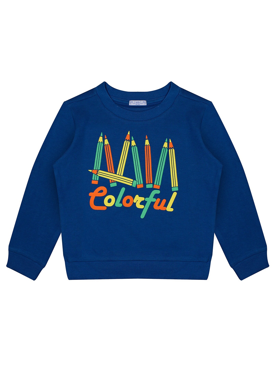 

Luke & Lilly Boys Blue Printed Hooded Sweatshirt