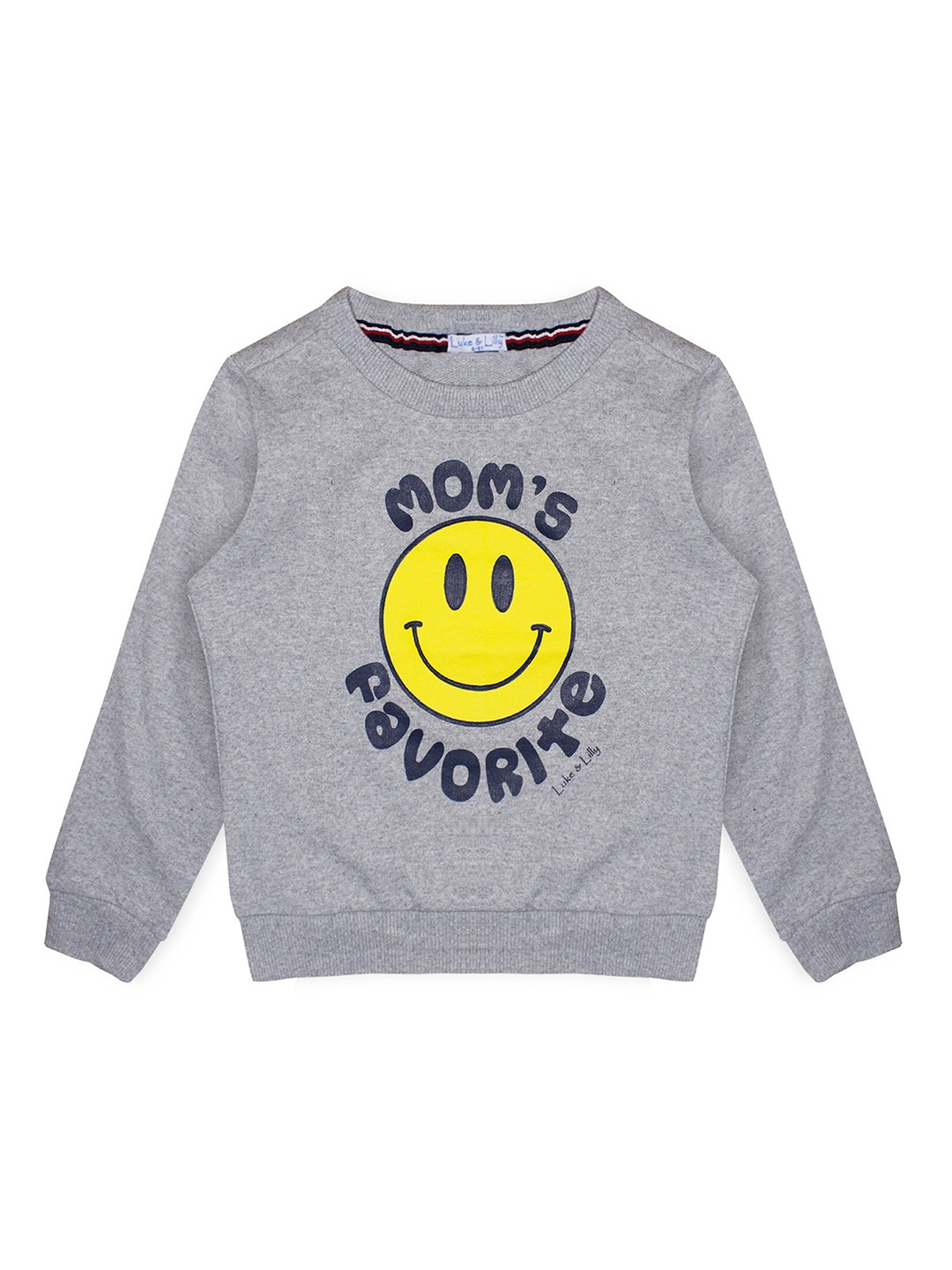 Luke & Lilly Boys Grey Printed Hooded Sweatshirt