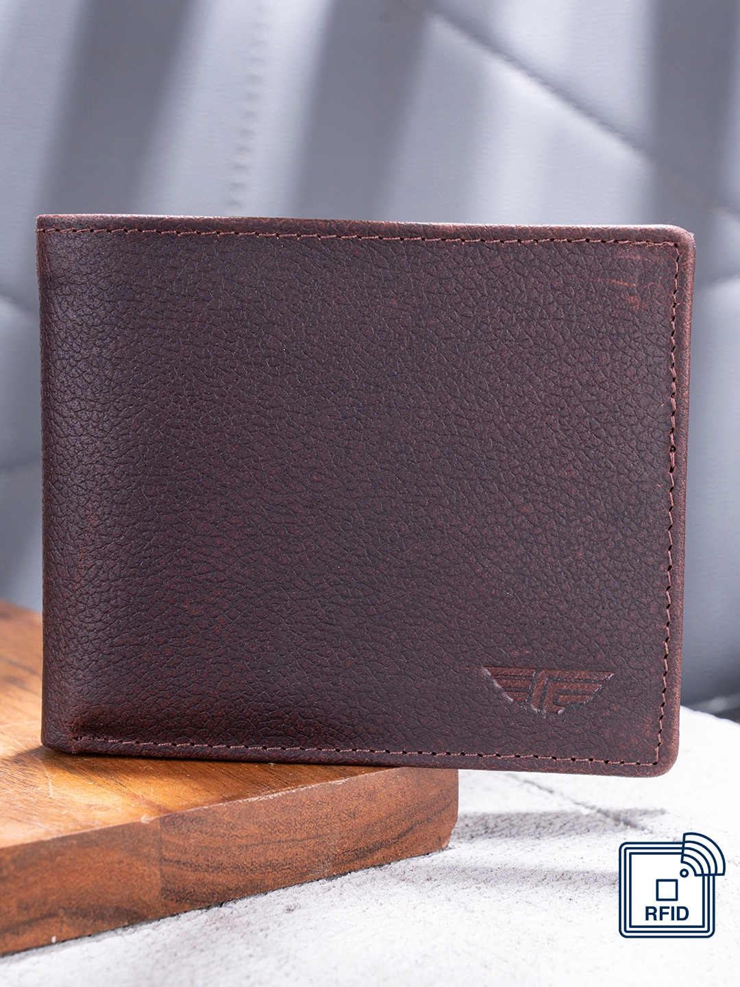 

Red Tape Men Brown Leather Two Fold Wallet