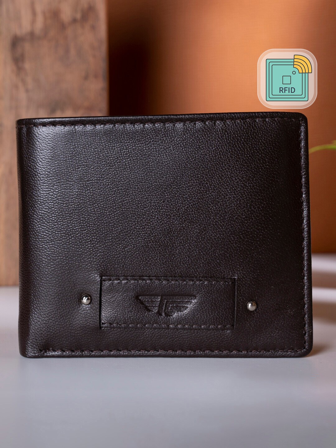 

Red Tape Men Brown Leather Two Fold Wallet