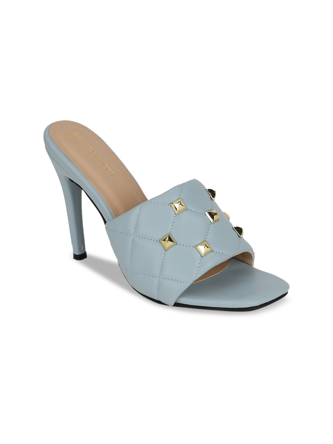 

Bruno Manetti Women Blue Leather Stiletto Sandals
