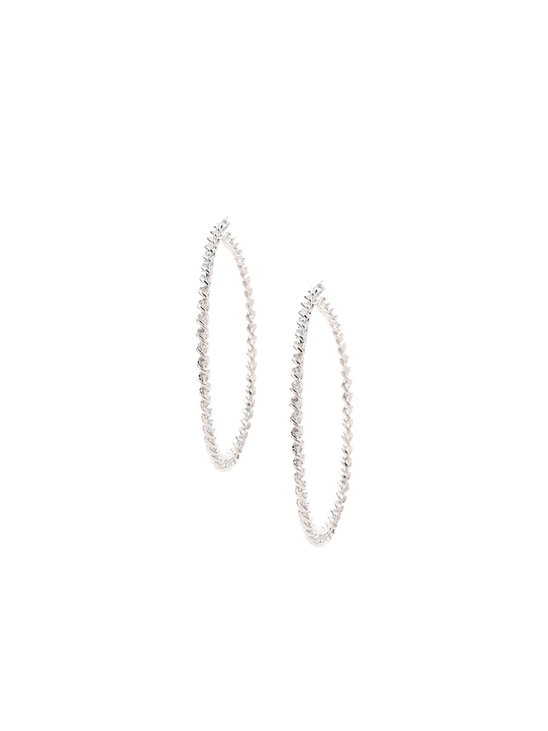 

FOREVER 21 Silver-Toned Circular Hoop Earrings