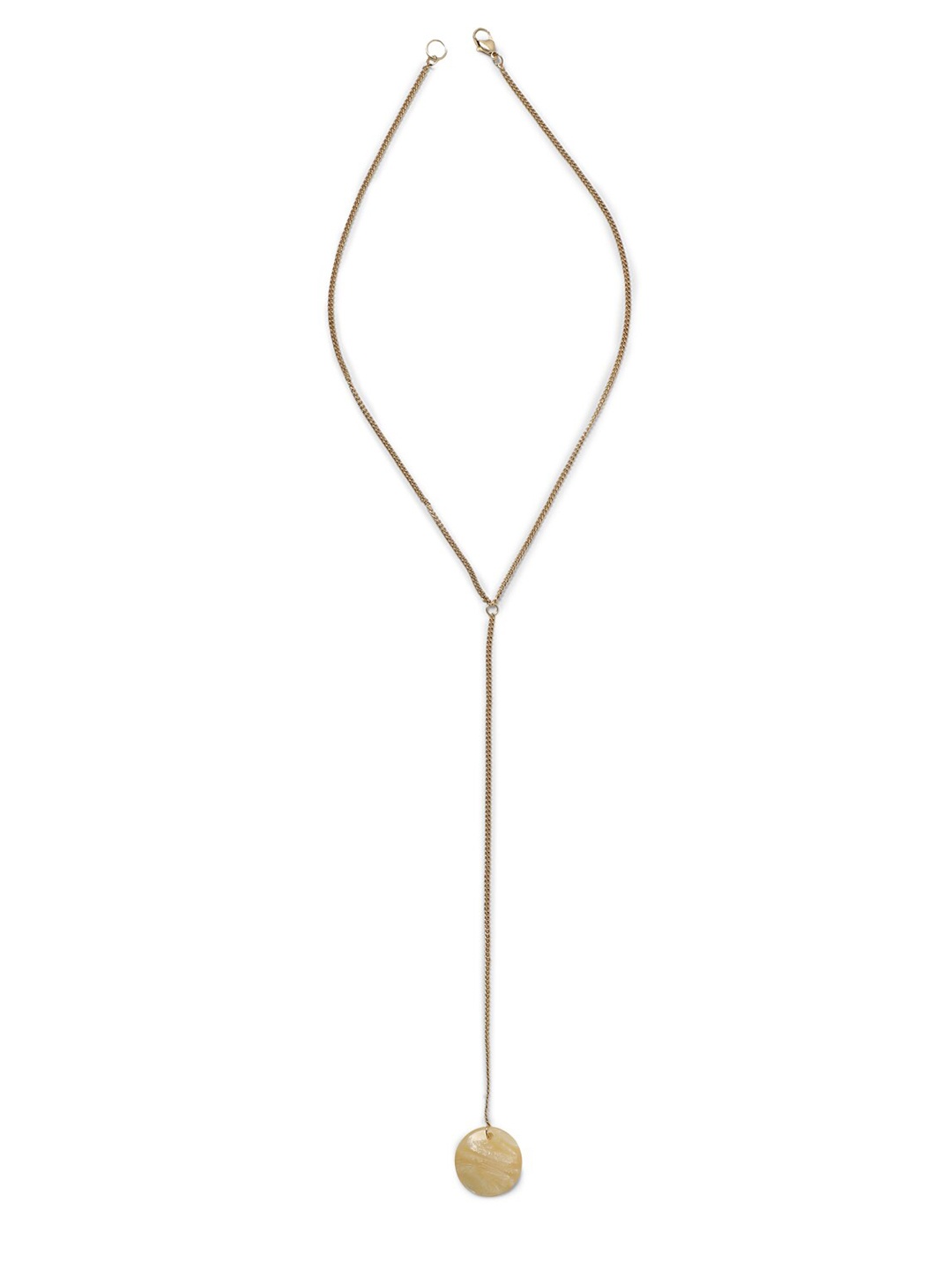 

FOREVER 21 Cream-Coloured & Gold-Toned Necklace