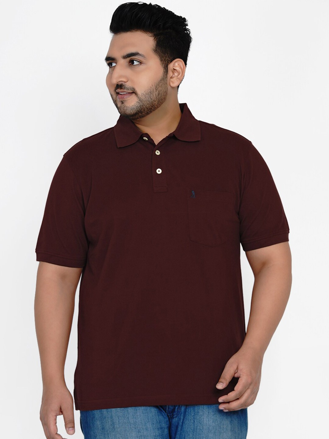 

Santonio Men Maroon Polo Collar Pockets T-shirt