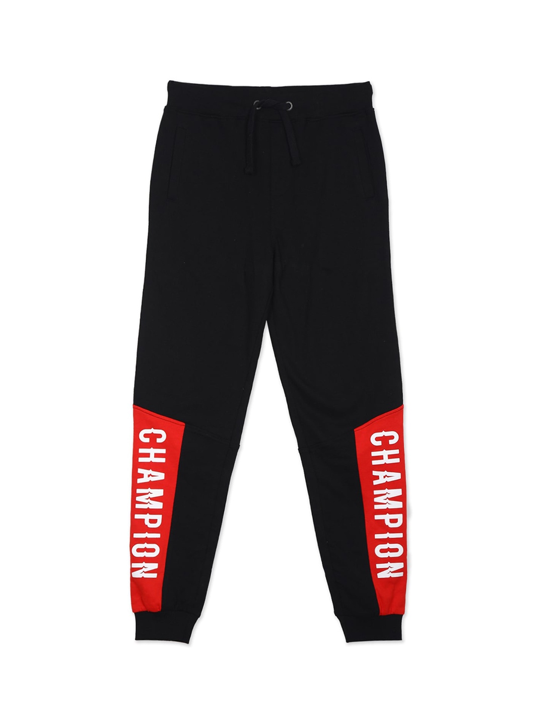 

Cherokee Boys Black & Red Colourblocked Cotton Joggers