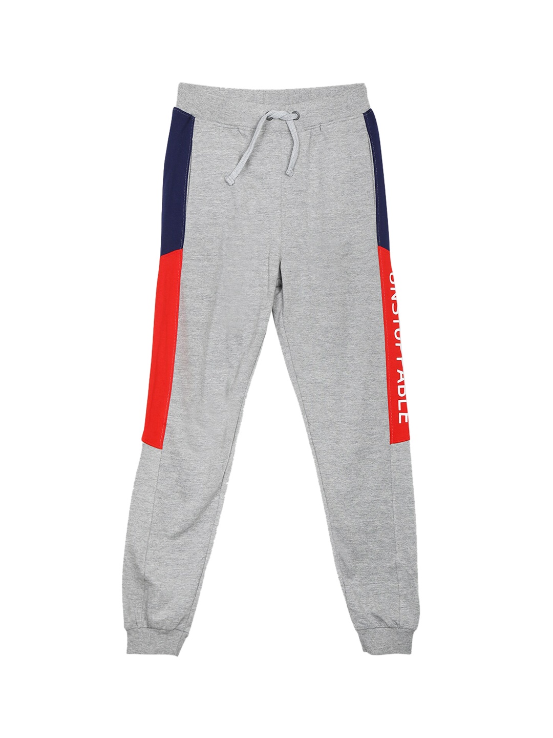 

Cherokee Boys Grey Melange Solid Cotton Joggers