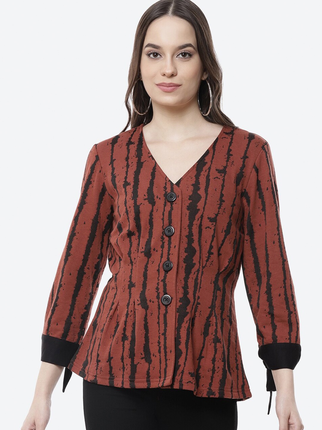 

Kurti's by Menka Brown Regular Top