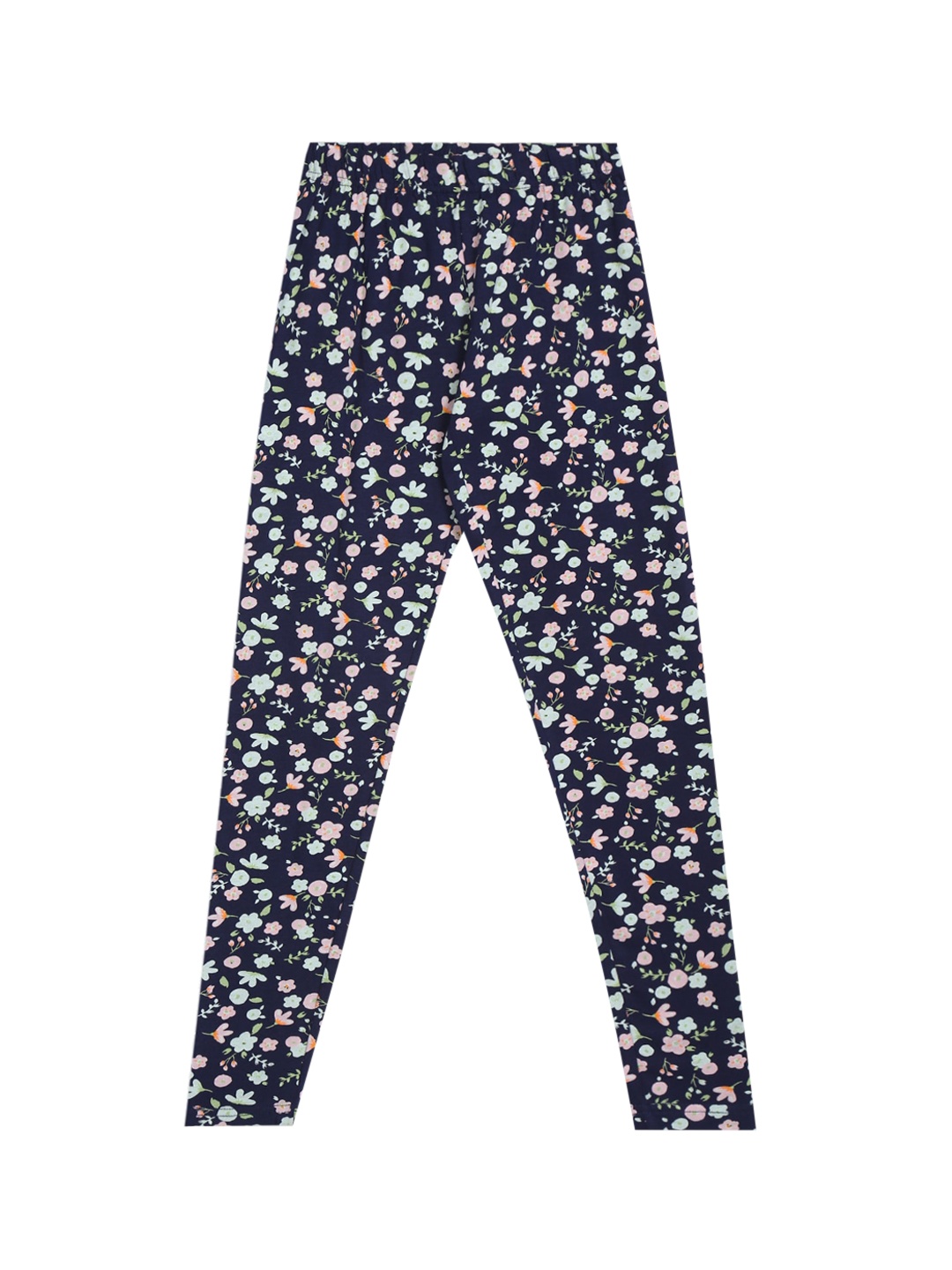 

Cherokee Girls Blue & White Floral Printed Cotton Leggings