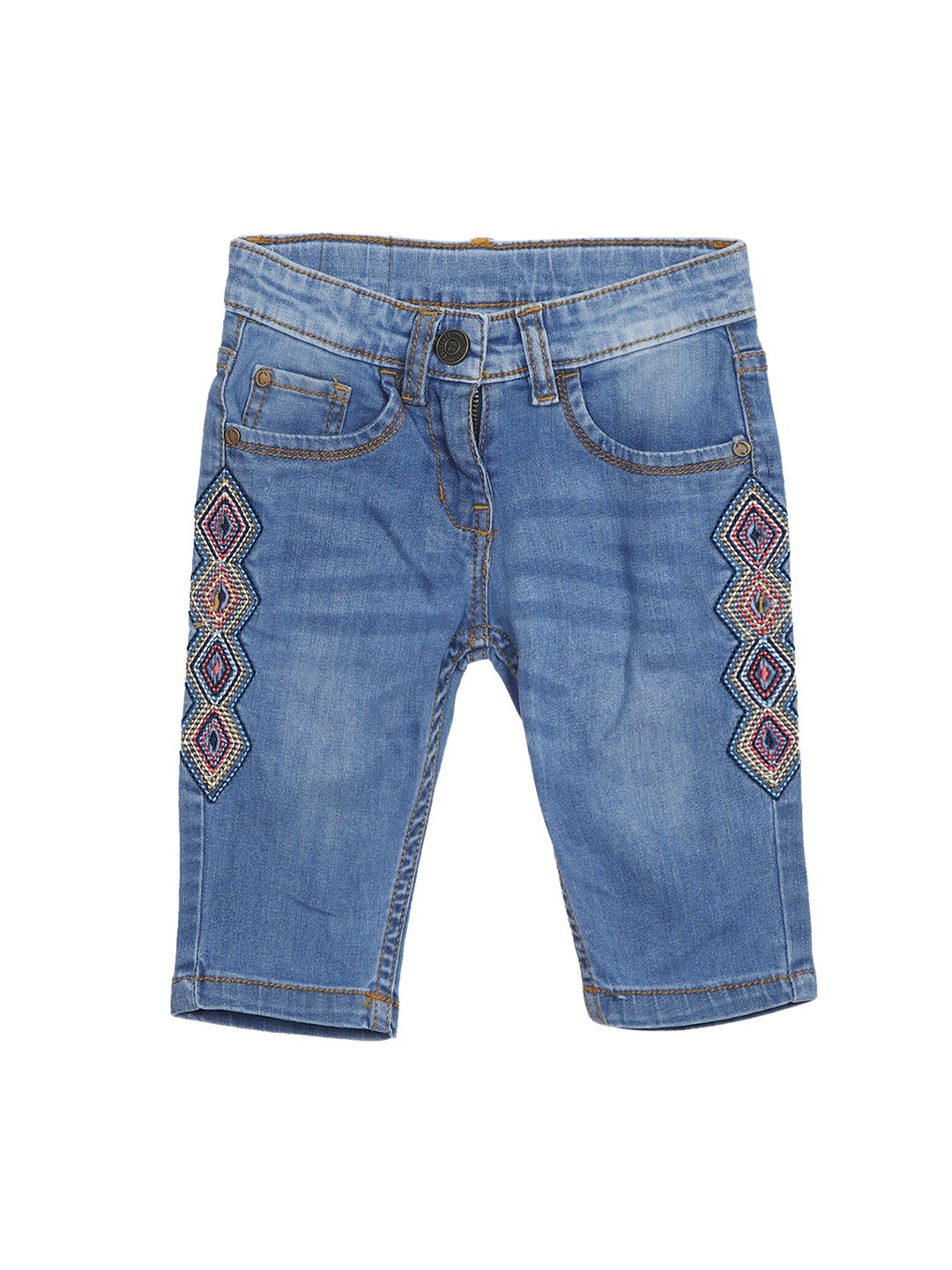 

Cherokee Girls Blue Mid Rise Embroidered Jeans