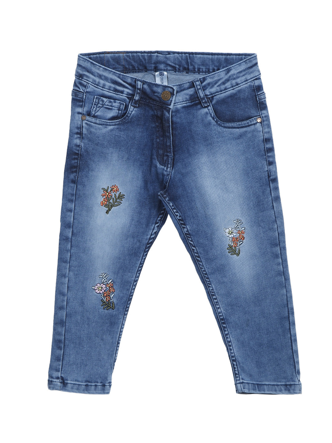 

Cherokee Girls Blue Mid Rise Embroidered Jeans