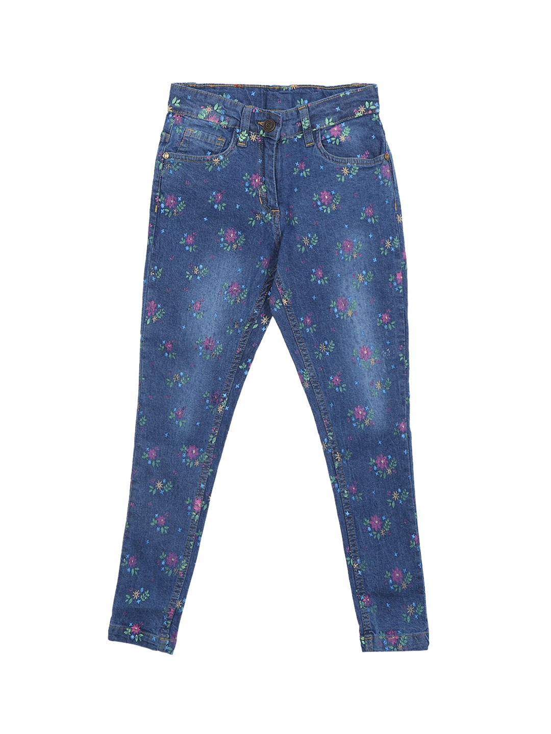

Cherokee Girls Blue Mid Rise Printed Jeans