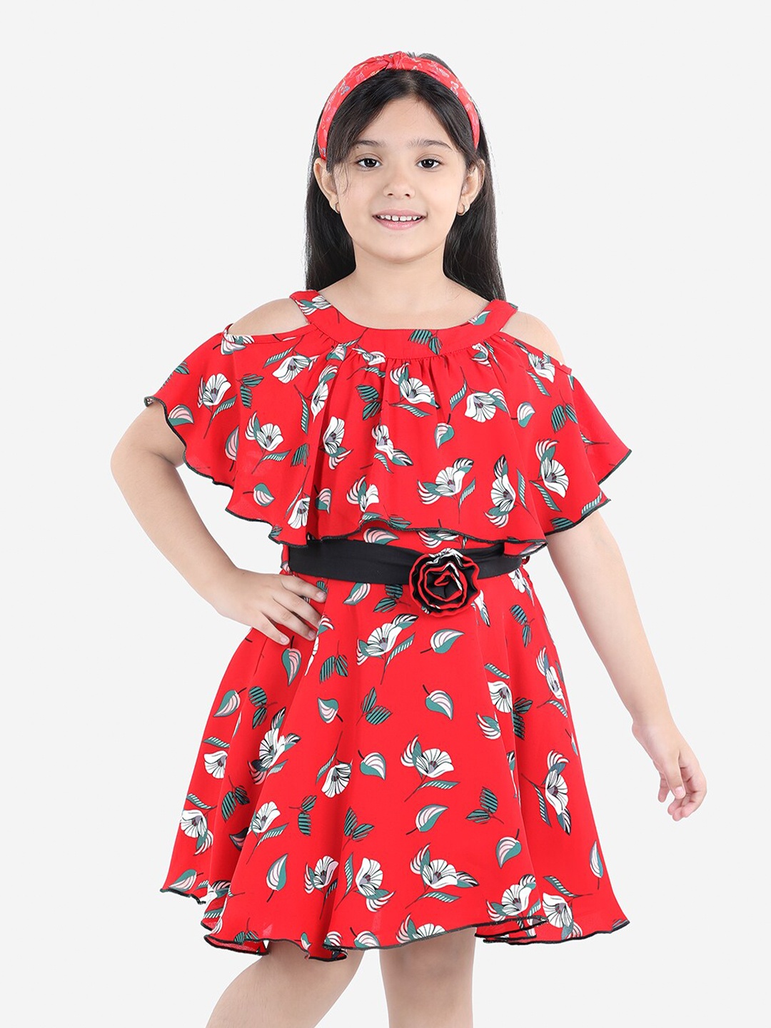 

Naughty Ninos Red Floral Dress