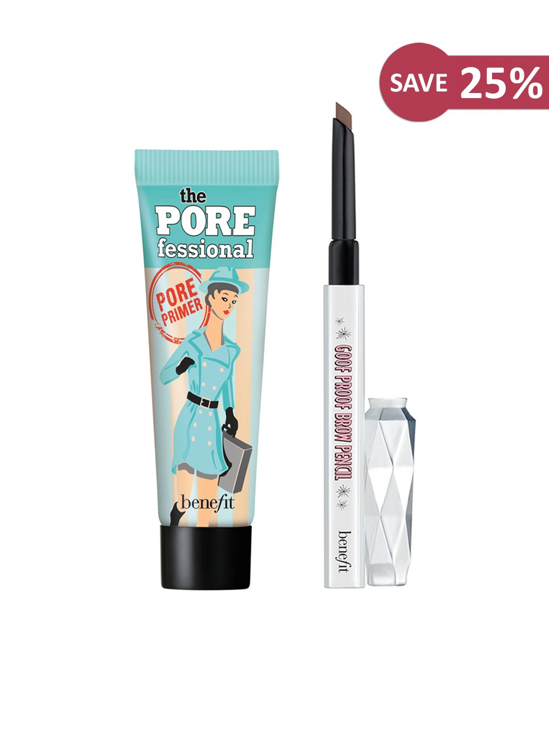 

Benefit Cosmetics Set of The POREfessional Pore Primer & Goof Proof Eyebrow Pencil, Blue