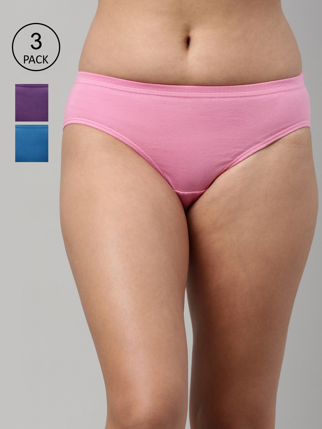 

Feelings Women Pack Of 3 Assorted Cotton Briefs