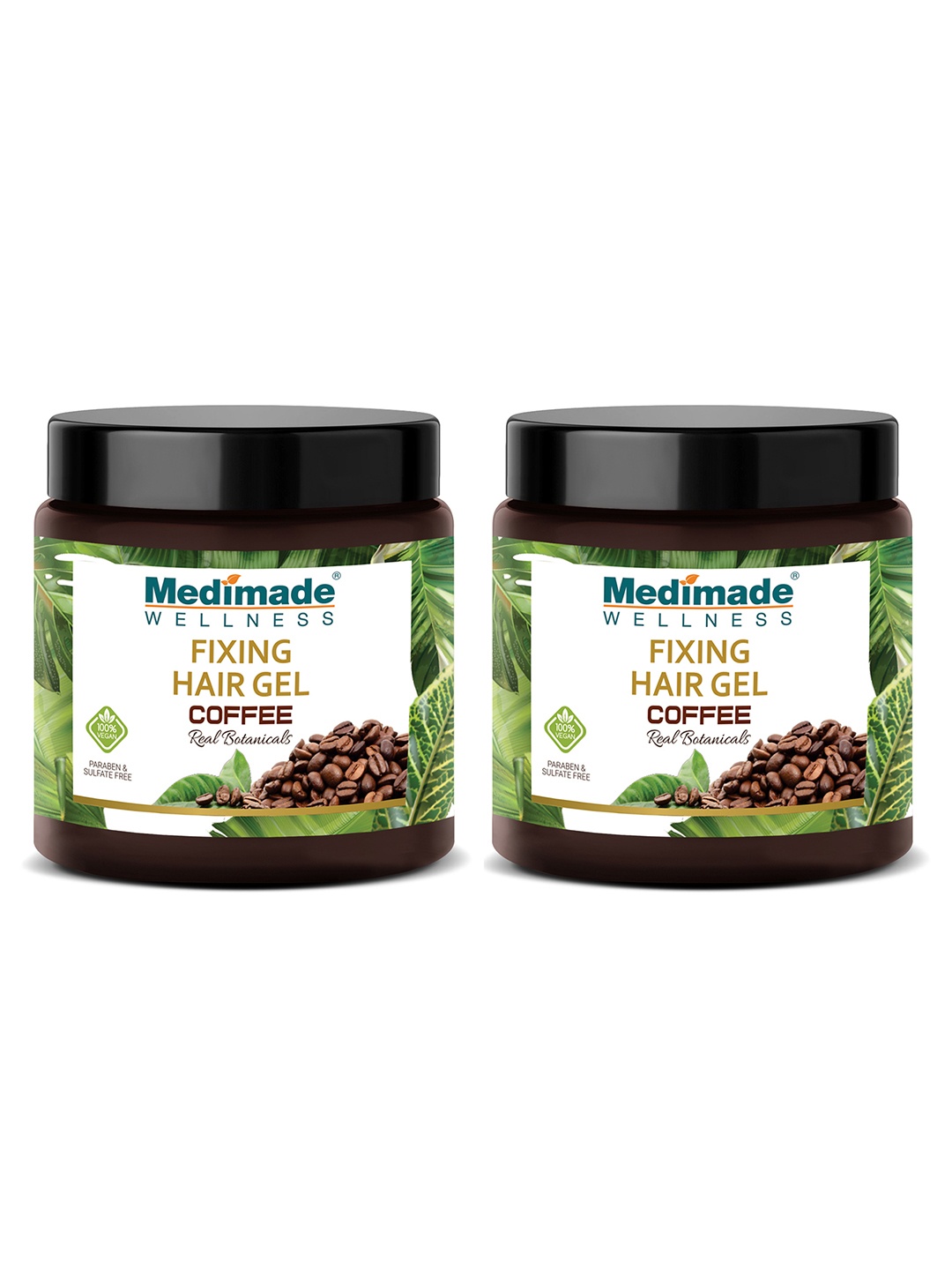 

Medimade Pack of 2 Coffee Fixing Hair Gel, Coffee brown