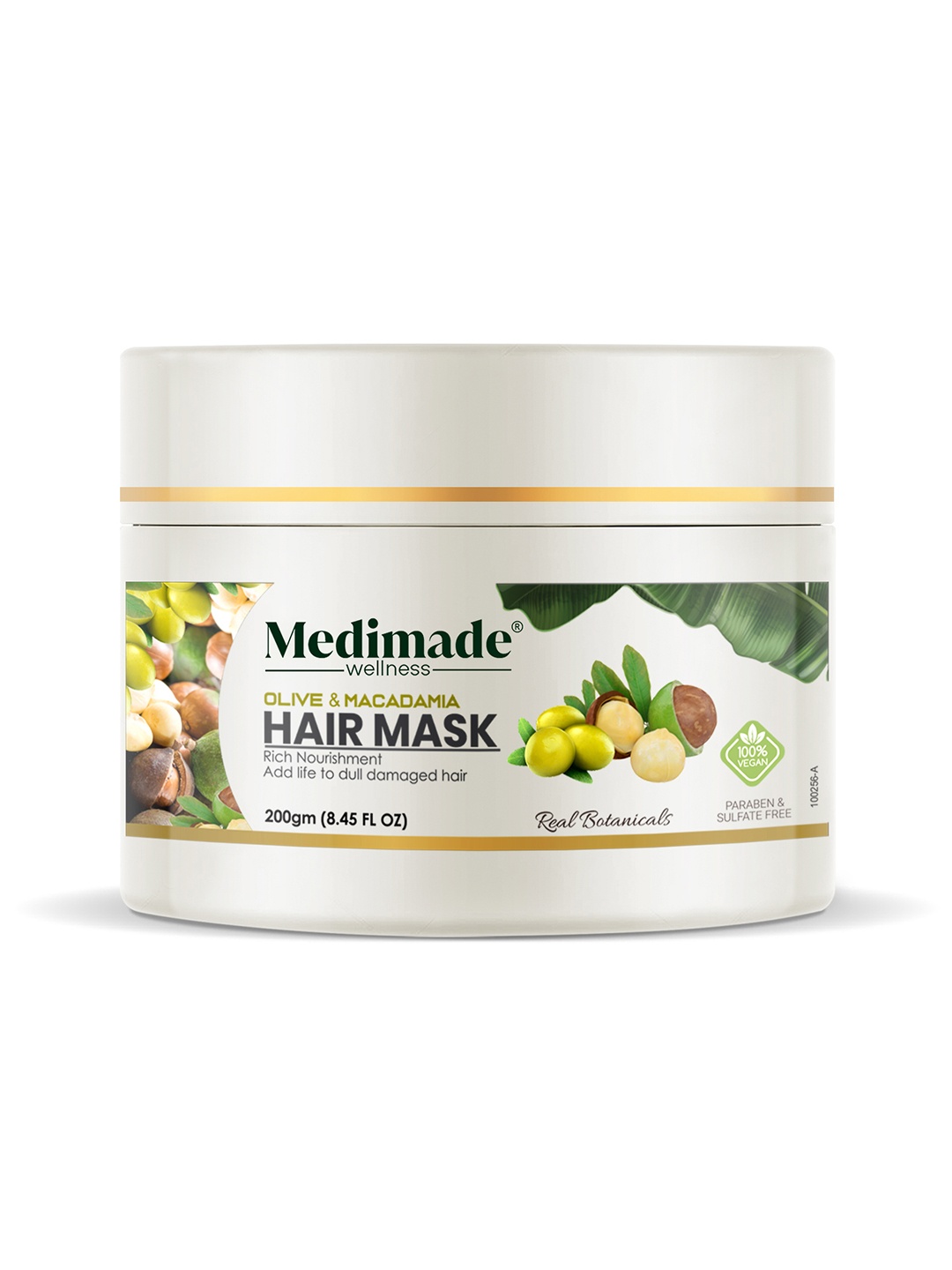 

Medimade Olive and Macadamia Hair Mask - 200 g, White