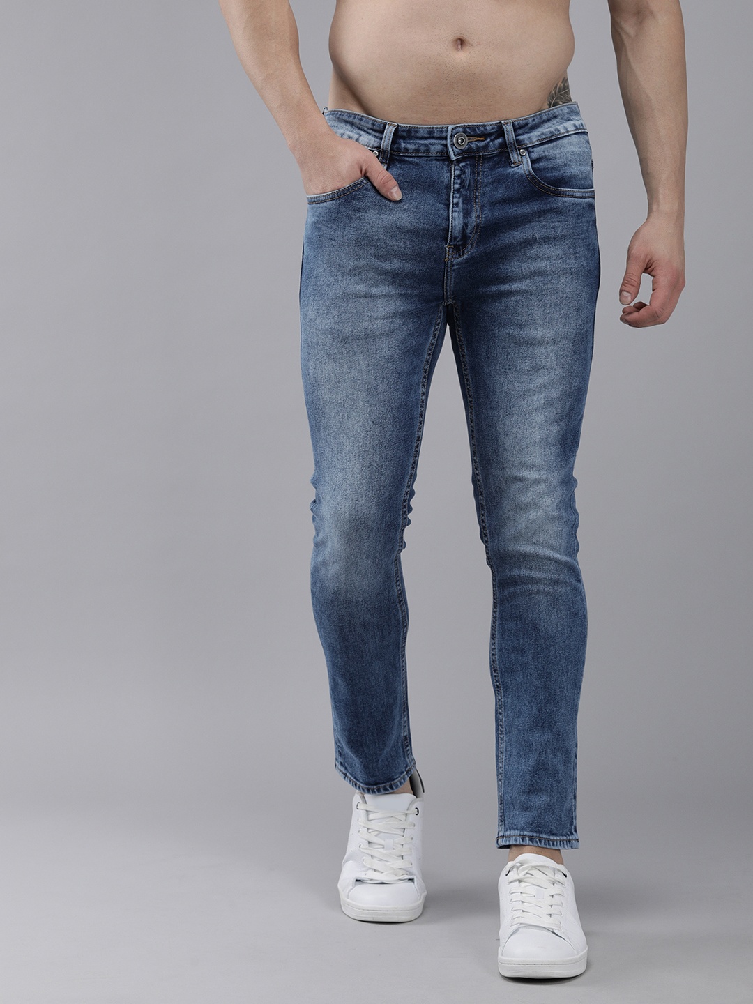 

Roadster Men Blue Skinny Fit Mid Rise Light Fade Stretchable Jeans