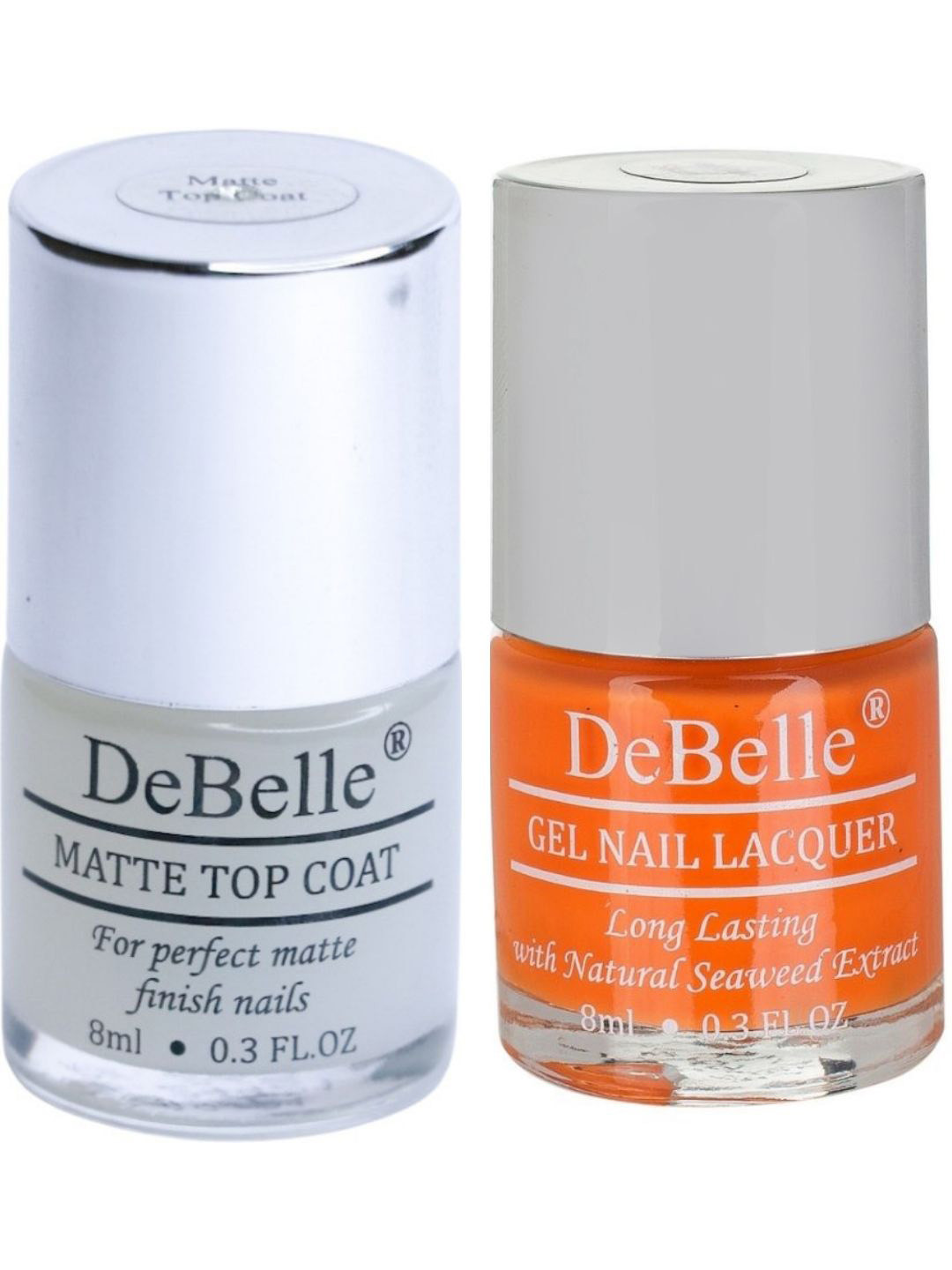 

DeBelle Gel Nail Polish Gift Set of 2 Tangerine Sheen & Matte Top Coat - 16 ml (8 ml each), Multi