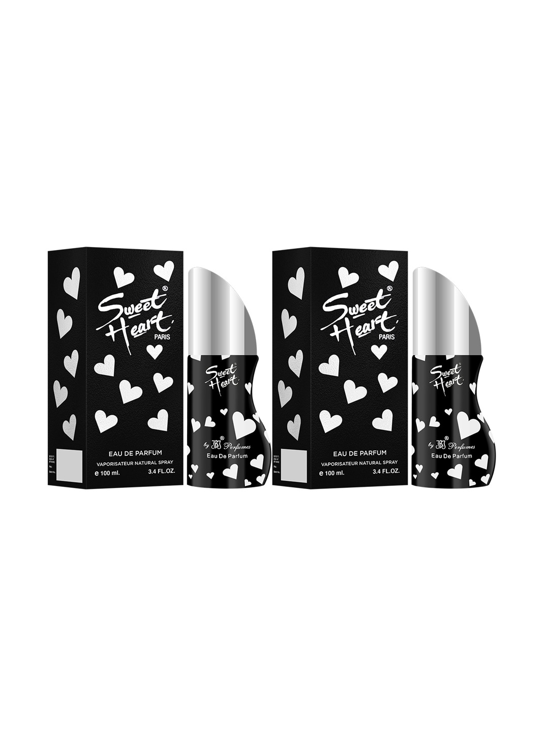 Sweetheart Black Pack of 2 Long Lasting Imported Eau De Perfume 200ml