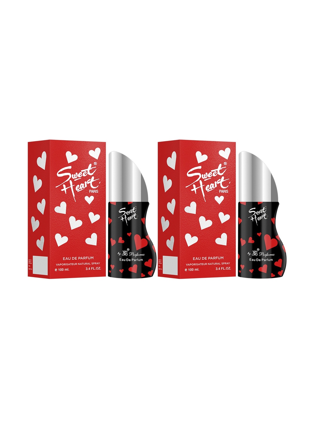 

Sweetheart Set Of 2 Paris Eau De Perfume 100 ml, Red