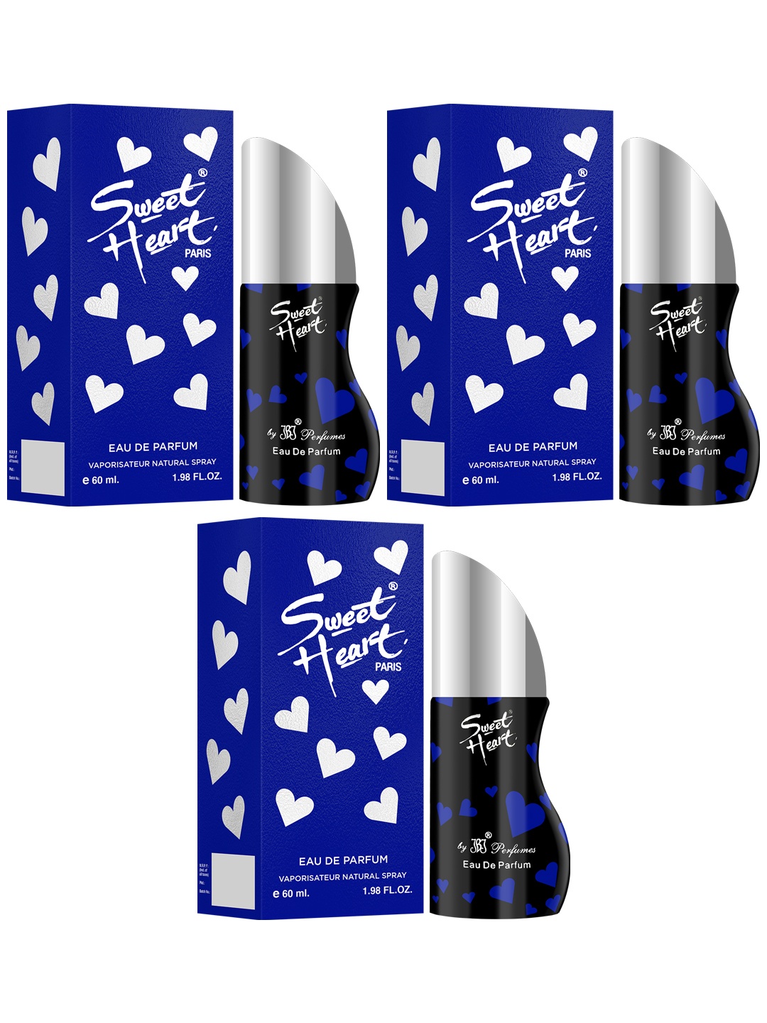 

Sweetheart Blue Long Lasting Imported Eau De Perfume, 60ml (Pack of 3)
