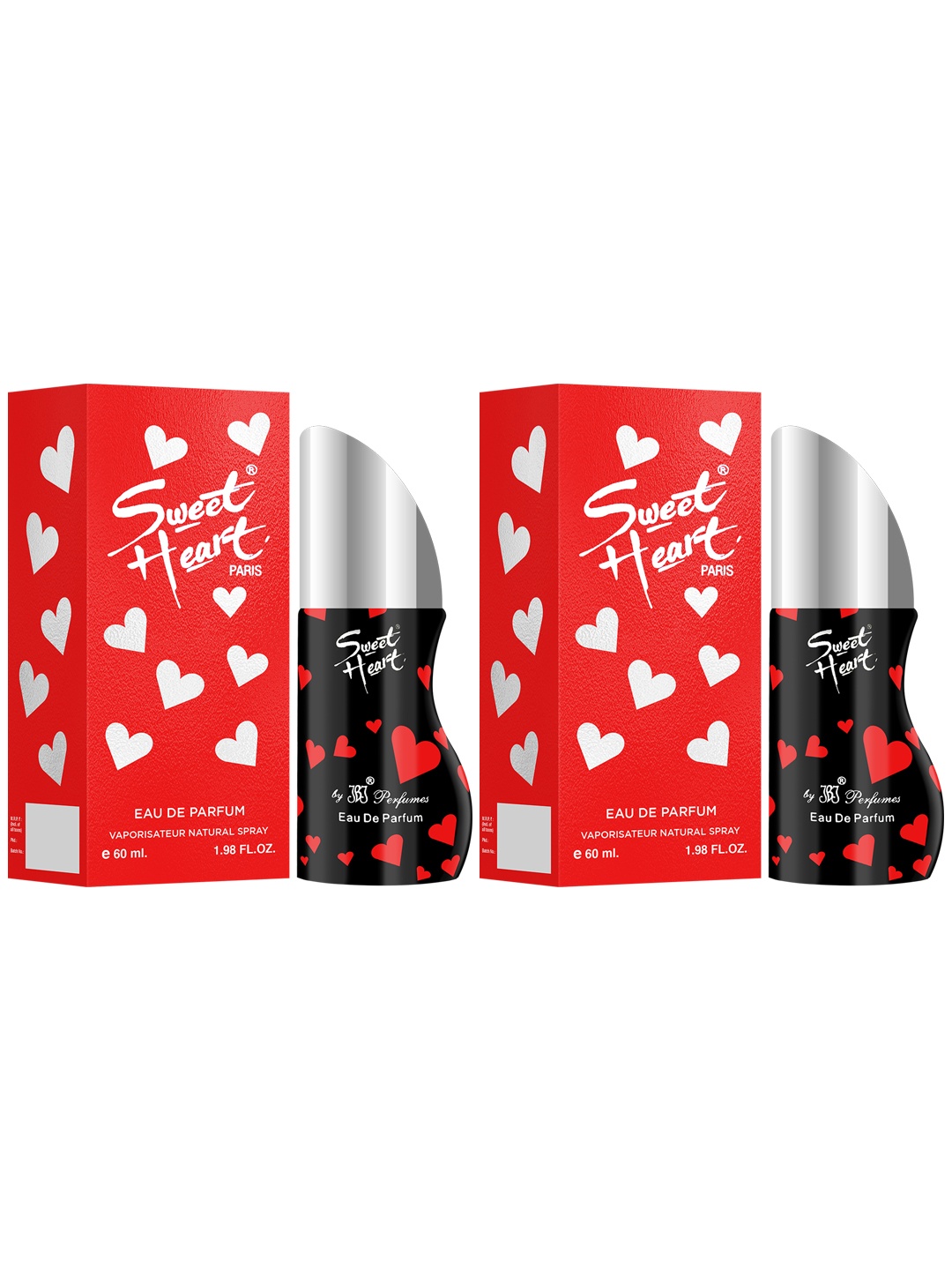 

Sweetheart Set Of 2 Red Long Lasting Imported Eau De Perfume 60 ml