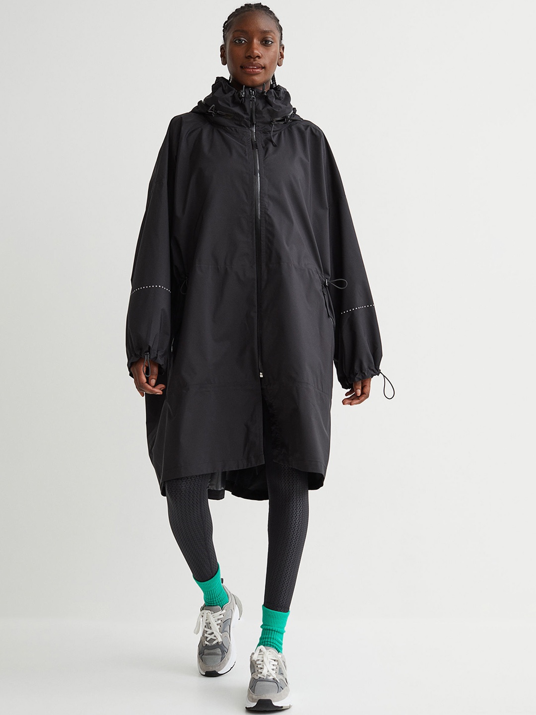 

H&M Women Black Solid Packable Commuter Jacket