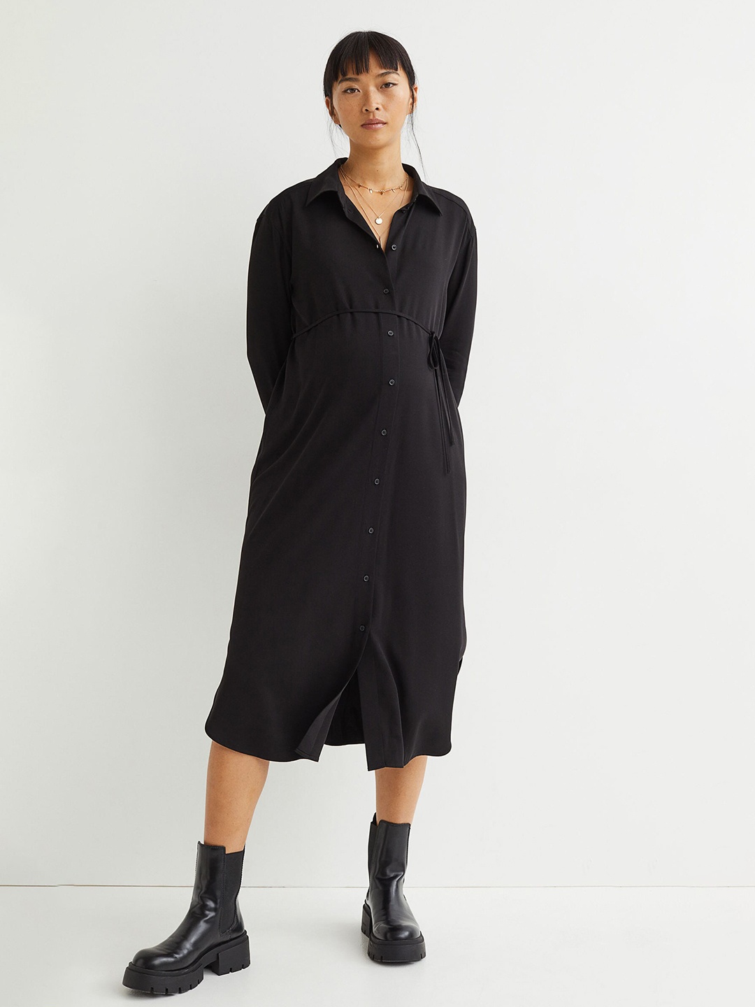 

H&M MAMA Black Shirt Dress