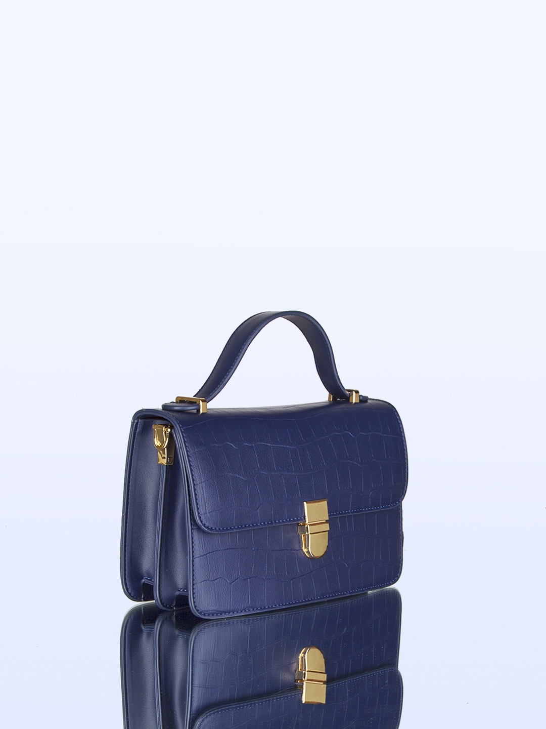 

Kazo Blue PU Structured Satchel