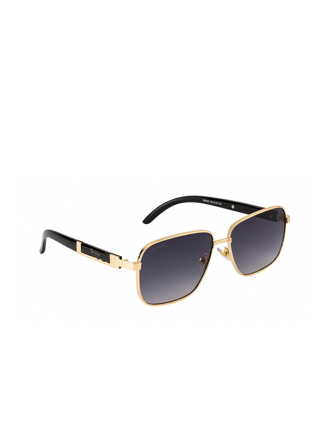 

Ted Smith Unisex Grey & Black Square Sunglasses